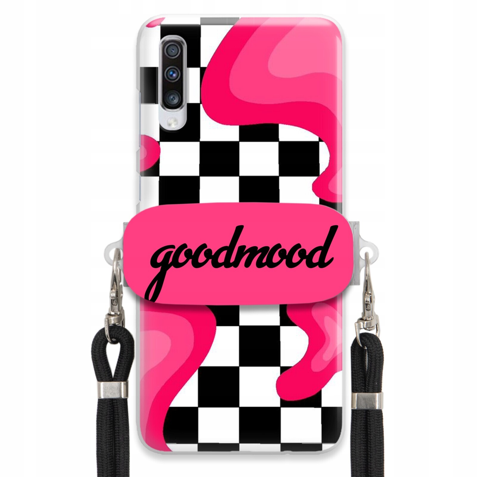 Pouzdro Pro Samsung A70S Sada Case Držák Smyčky Černá Pro Teenagery Splash