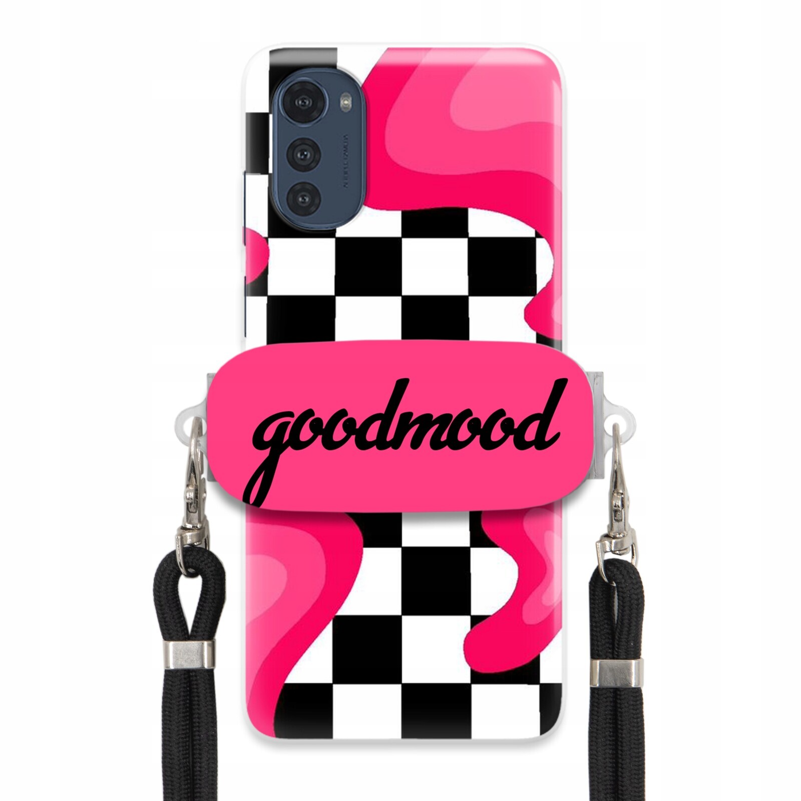 Pouzdro Pro Motorola E32S Set Pouzdro Držák Smyčky Černá For Teen Modne Splash