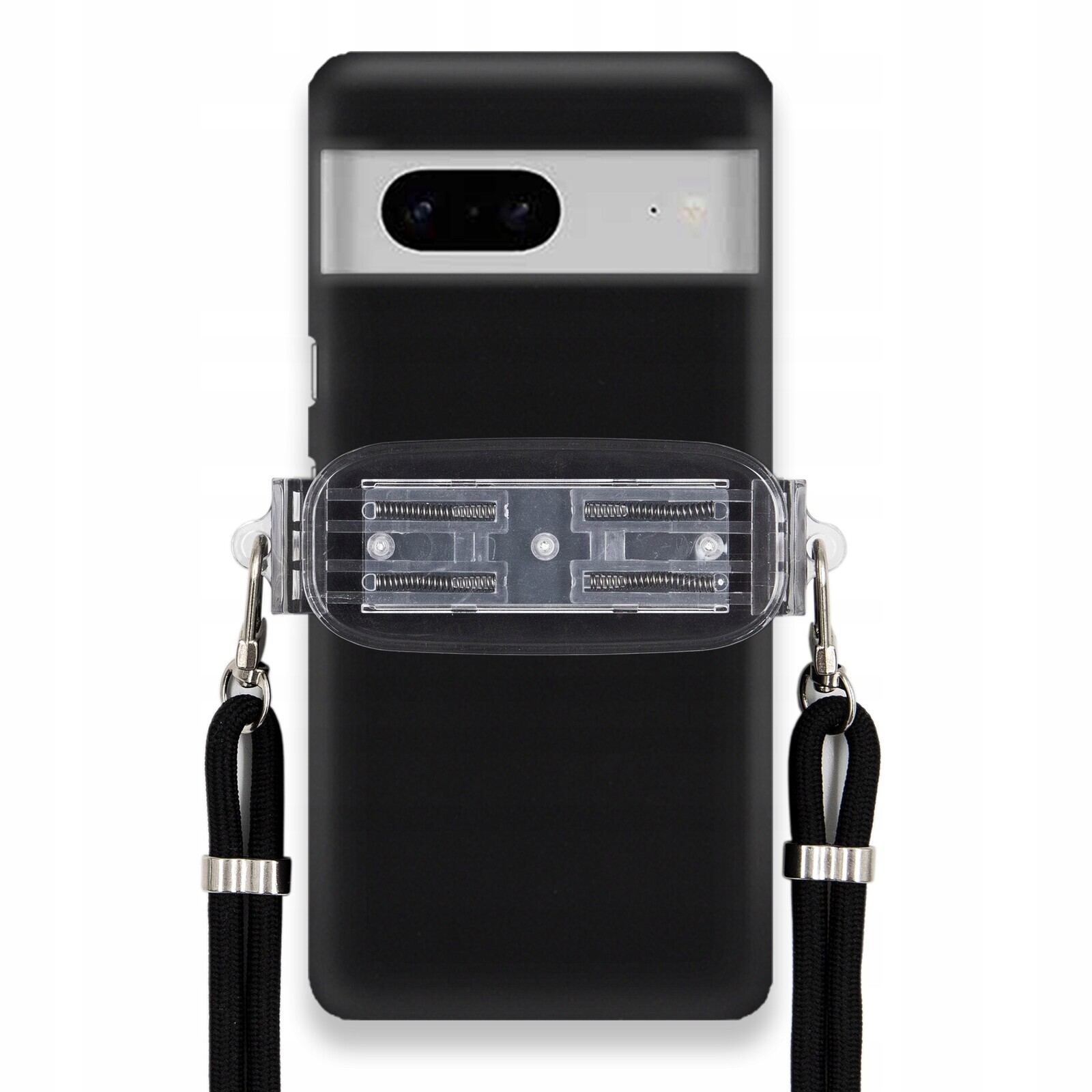 Pouzdro Pro Google Pixel 7 Smooth Černé Pouzdro Univerzální Úchyt Černá Šňůrka