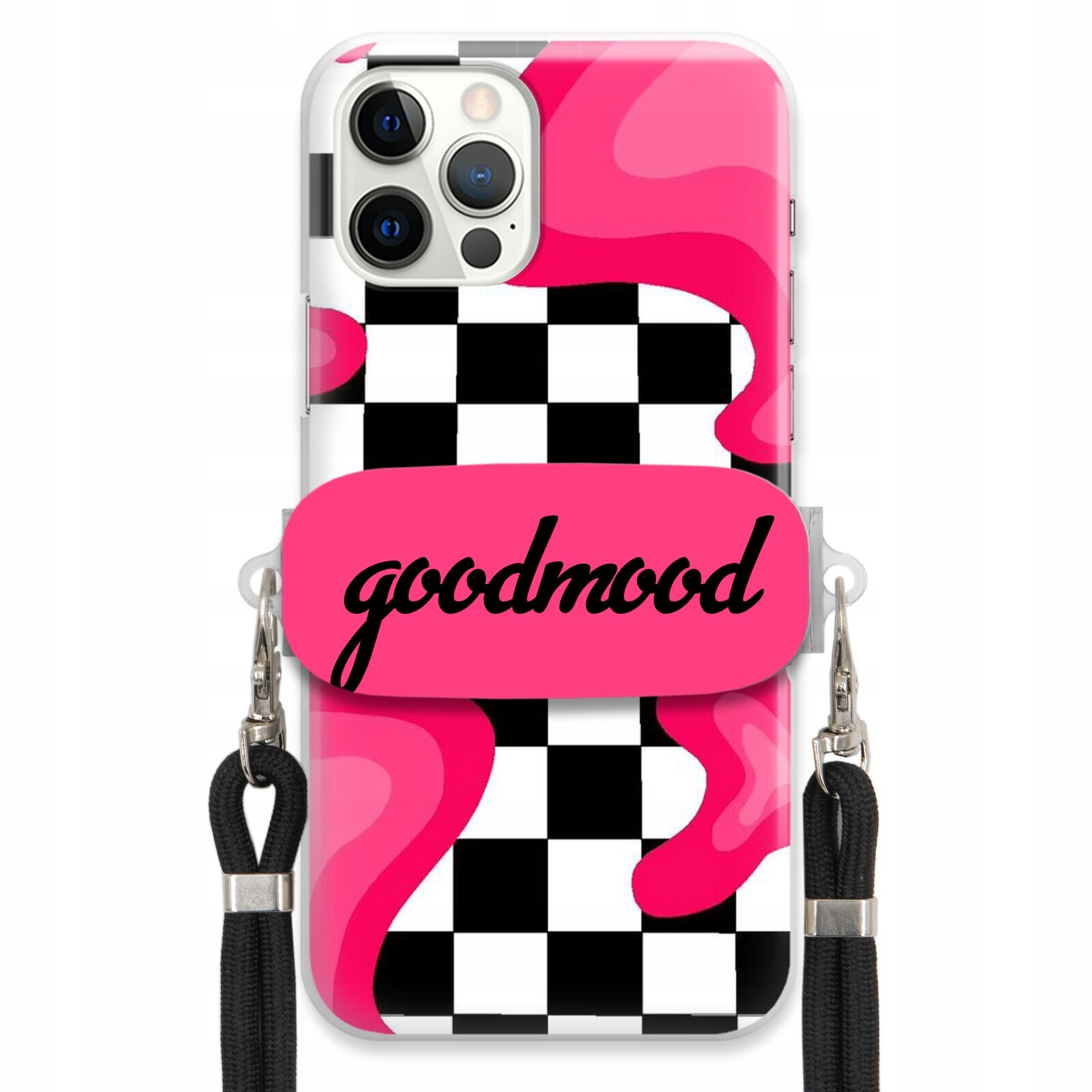 Pouzdro Pro Iphone 12 Pro Sada Pouzdro Držák Smyčka Černá For Teen Modne Splash