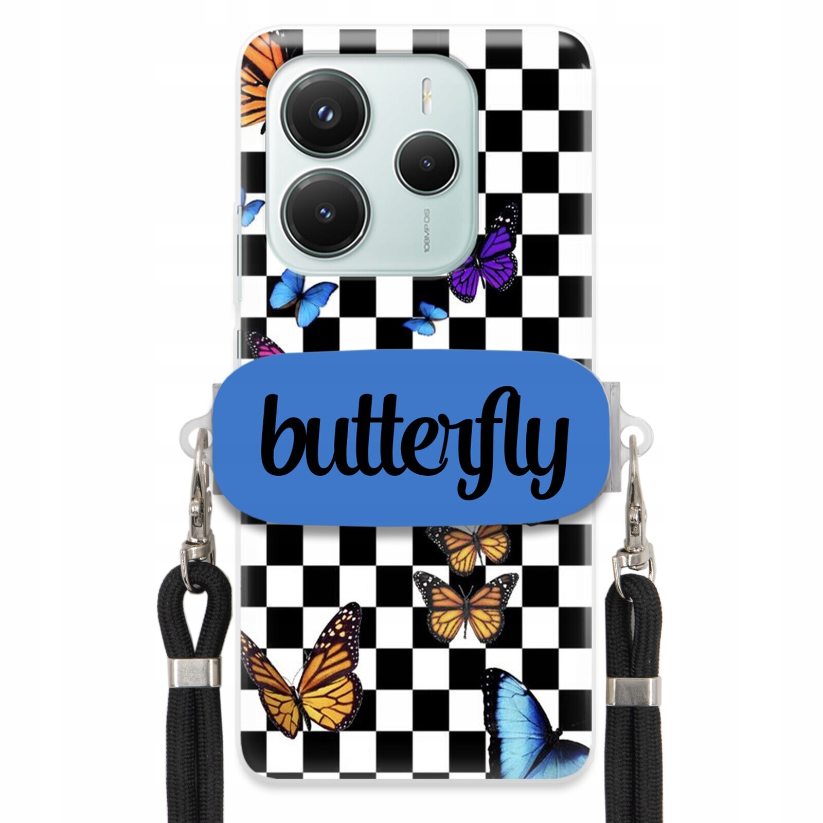 Pouzdro Pro Xiaomi Redmi Note 14 5G Case Obdélníkový Držák Vodítka Butterfly