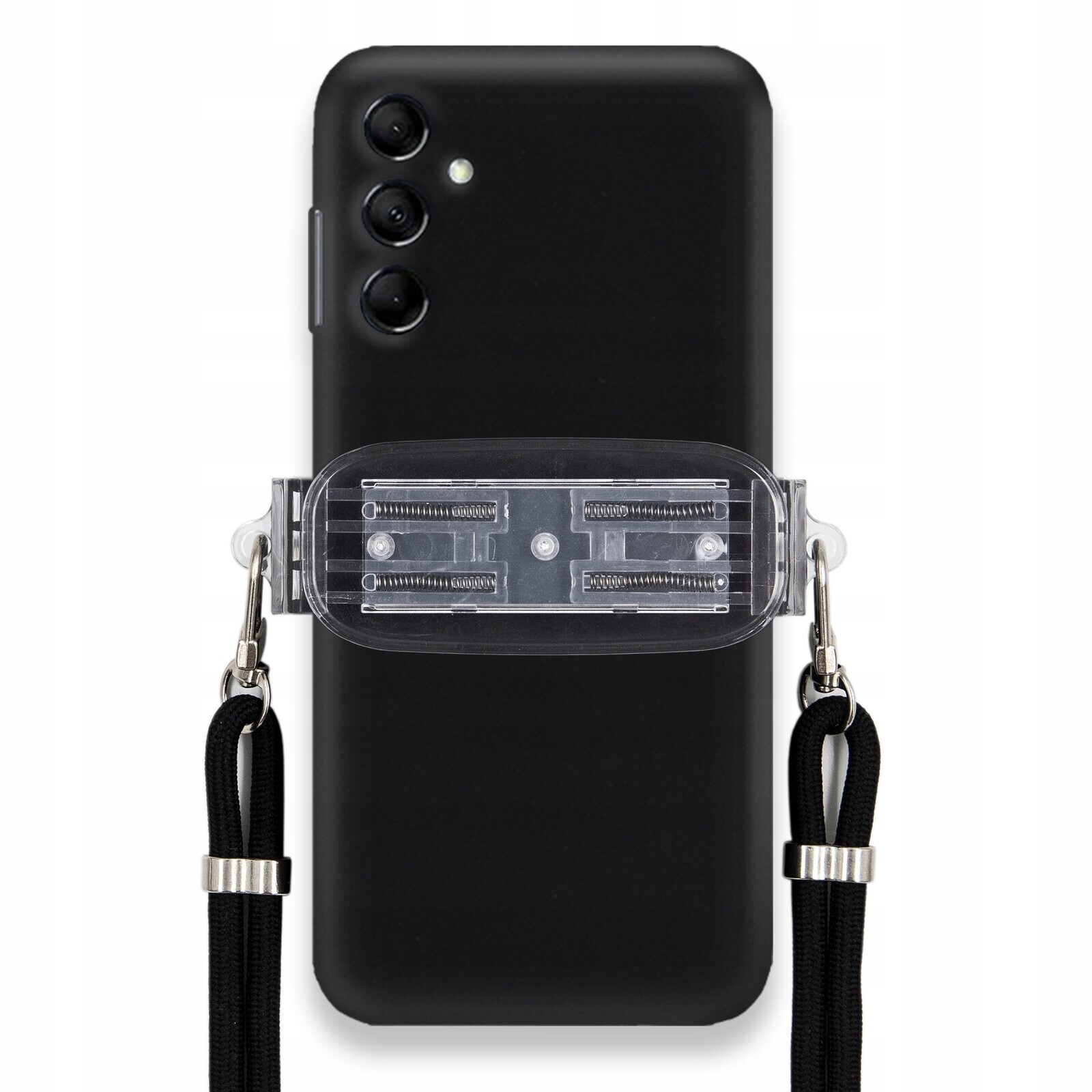 Pouzdro Pro Samsung M14 5G Smooth Černé Pouzdro Univerzální Držák Černá Šňůra