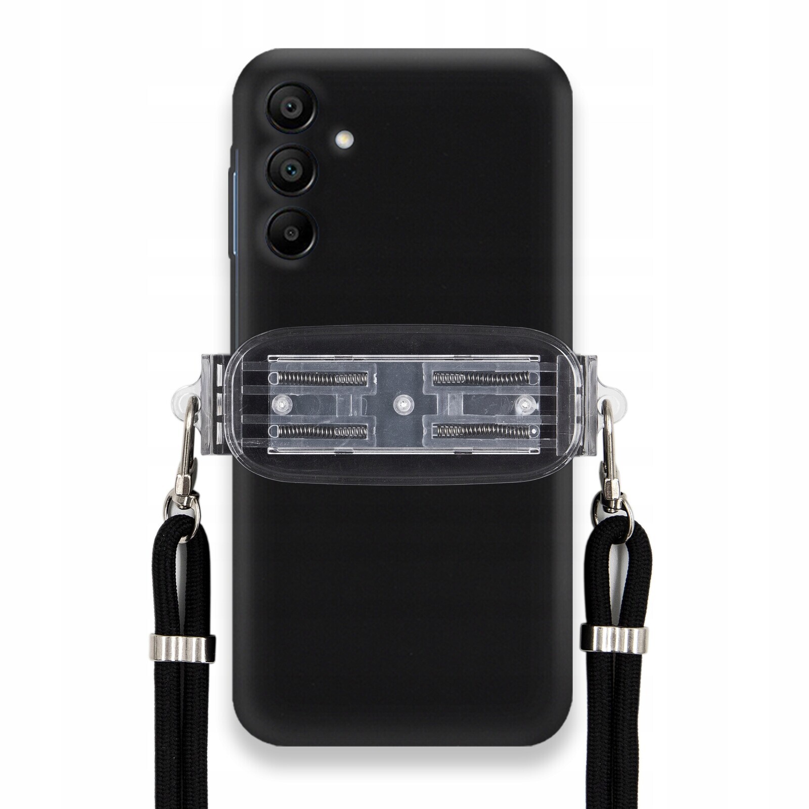 Pouzdro Pro Samsung A15 5G Smooth Černé Pouzdro Univerzální Držák Černá Šňůra