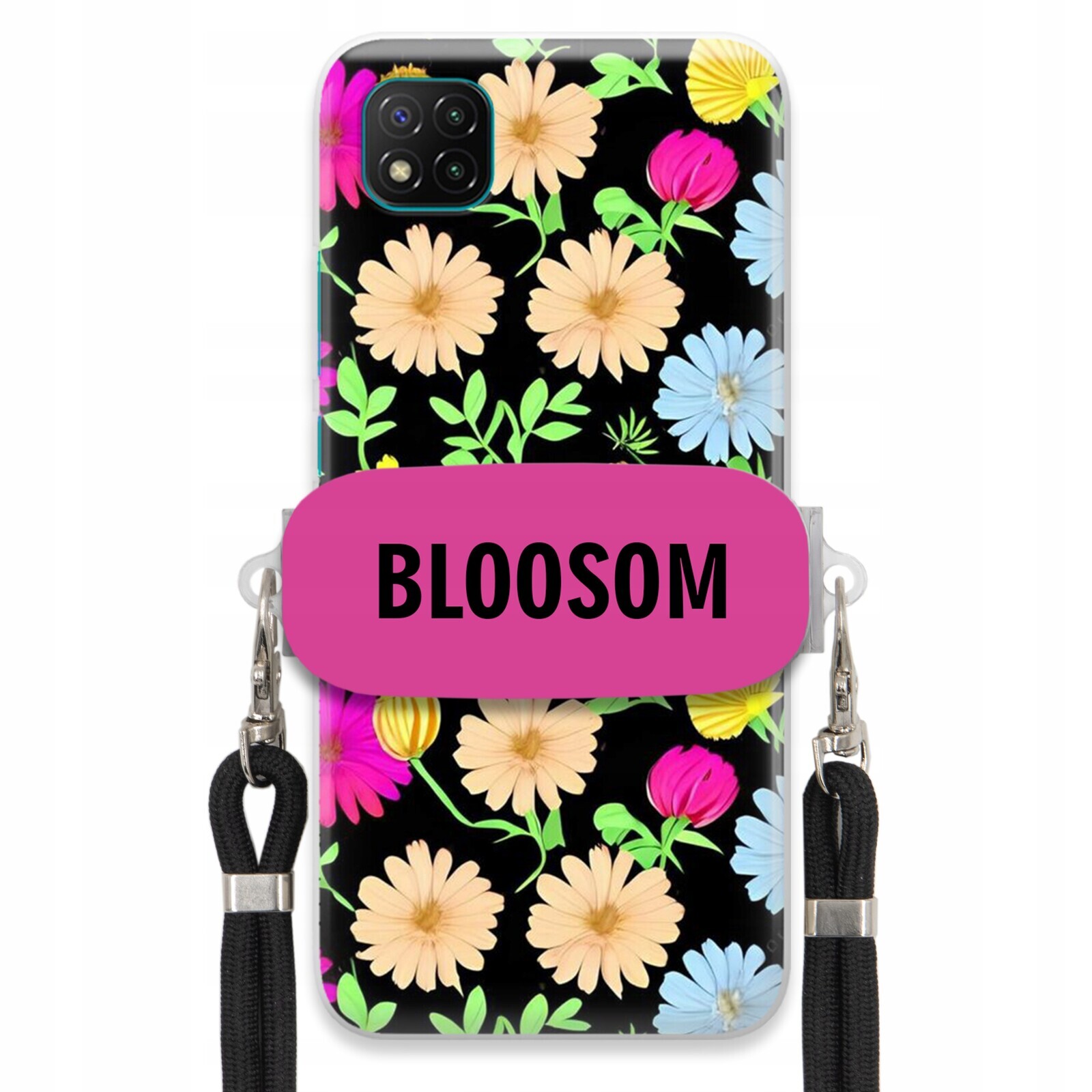 Pouzdro Držák Crossbody Pro Xiaomi Poco C3 Kryt Pouzdro Květiny Bloosom Flower
