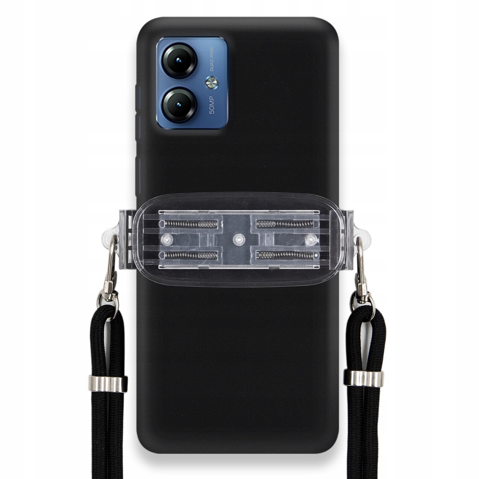 Pouzdro Pro Motorola G14 Smooth Case Ochranný Držák Univerzální Černá Šňůrka