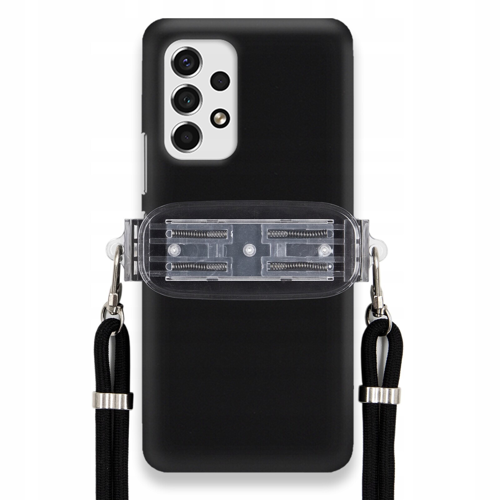 Pouzdro Pro Samsung A53 5G Smooth Černé Pouzdro Univerzální Držák Černá Šňůra