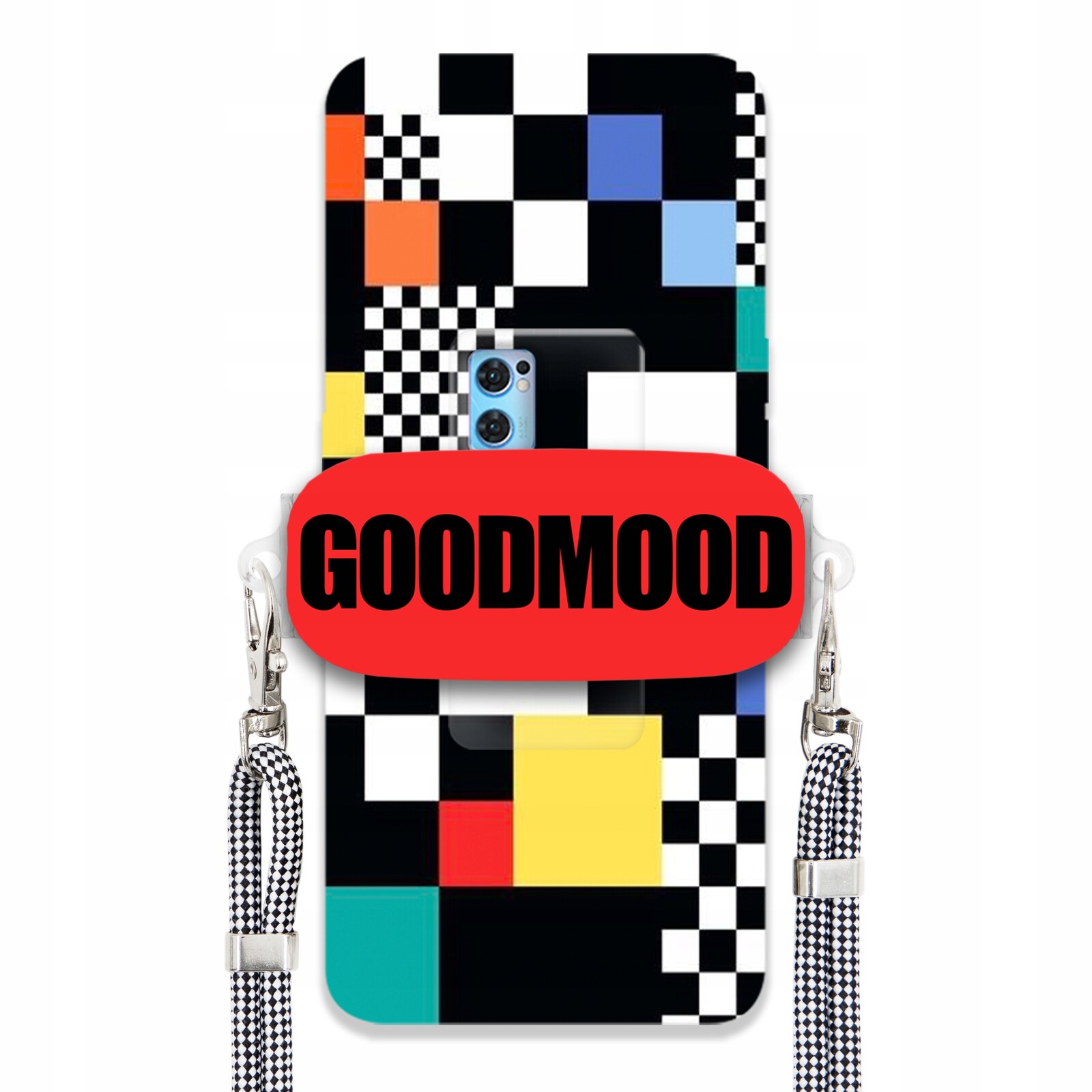 Pouzdro Pro Oppo Reno 7 Pro Case Držák Na Vodítko Zebra Telefonu Pixelart MIX Vzorů