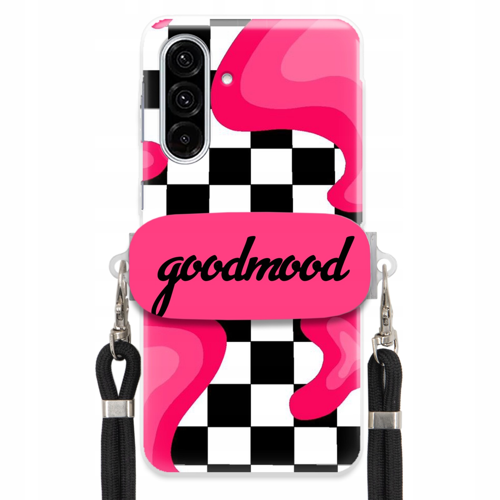 Pouzdro Pro Samsung A56 5G Sada Case Držák Na Vodítko Černá For Teen Splash