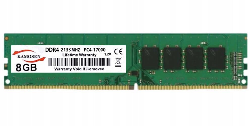 Paměť Ram Memory DDR4 1x8GB 2133MHz PC4-17000 DIMM Desktop Green CL15 1,2V