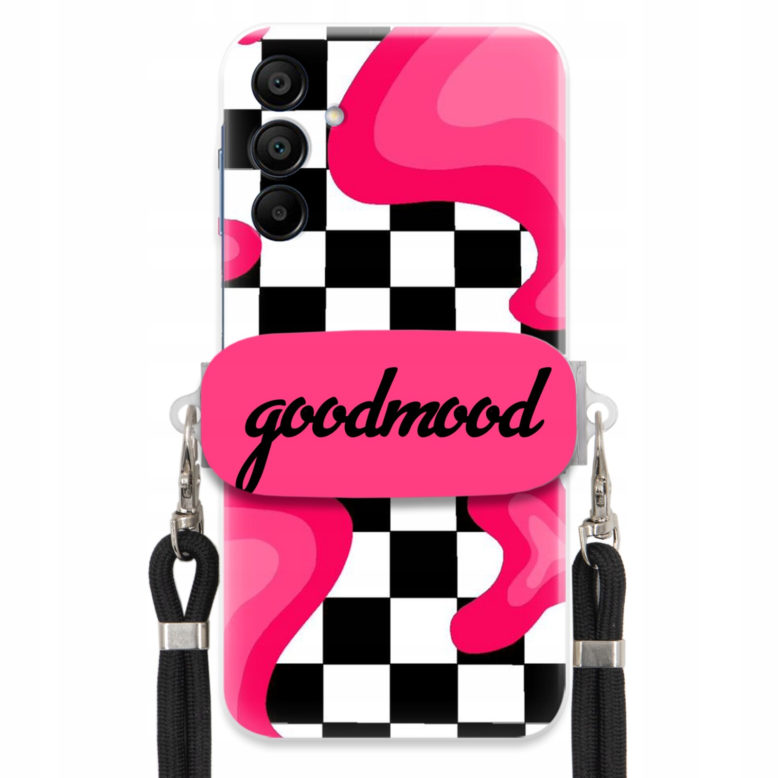 Pouzdro Pro Samsung A15 5G Sada Case Držák Na Vodítko Černá For Teen Splash