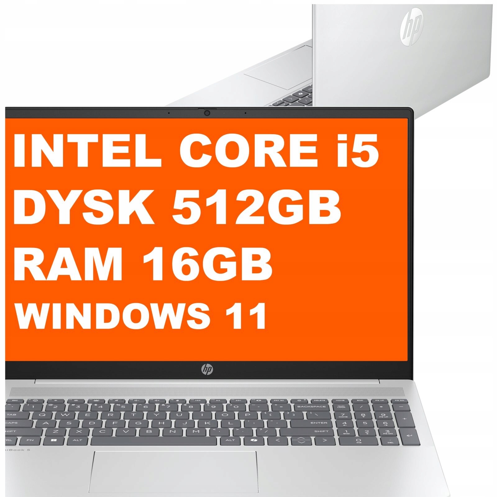 Notebook Hp OmniBook 5 16-ba Intel i5 16GB 512GB Iris Xe 2k Win 11 Stříbrný