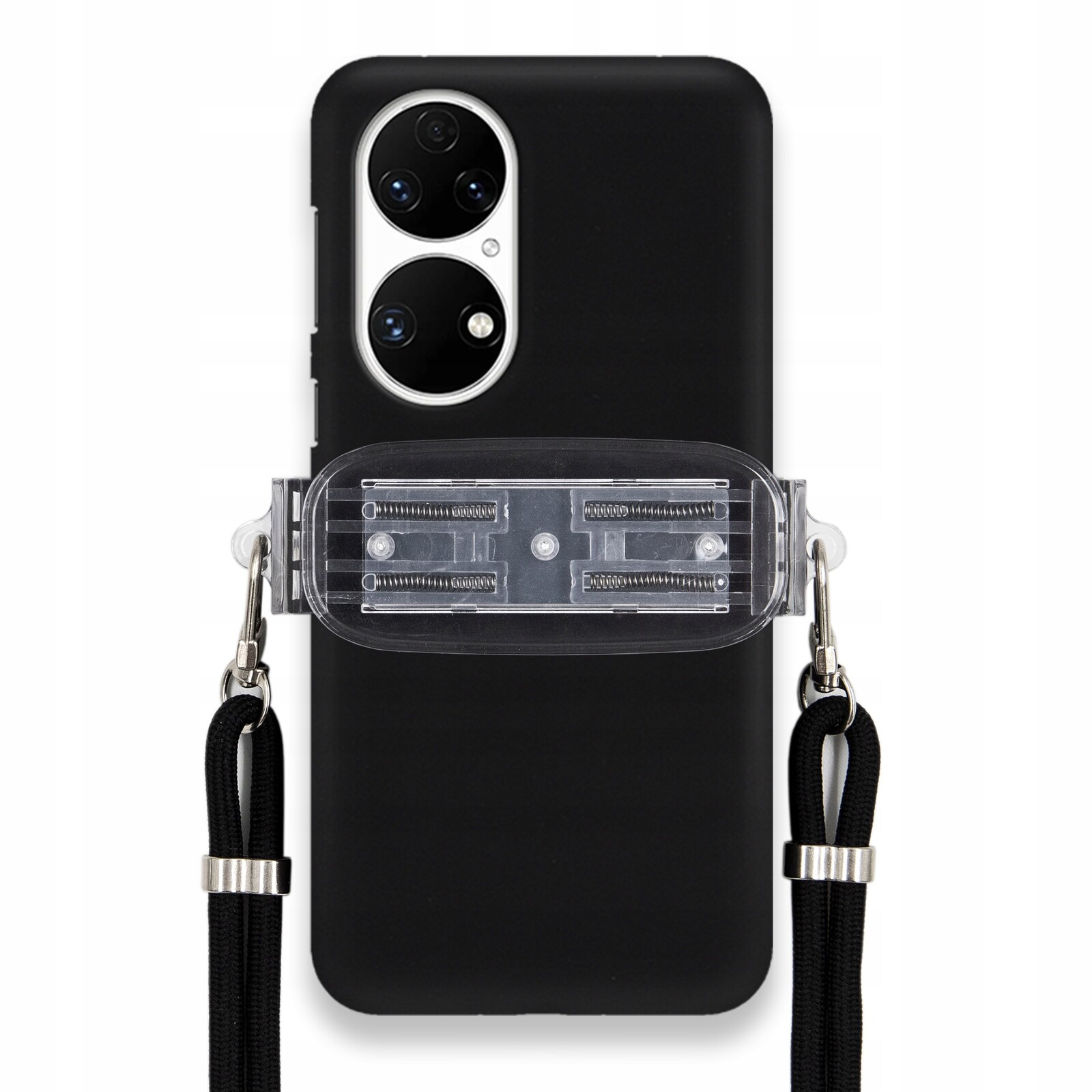 Pouzdro Pro Huawei P50 Smooth Case Ochranný Univerzální Držák Černá Šňůrka