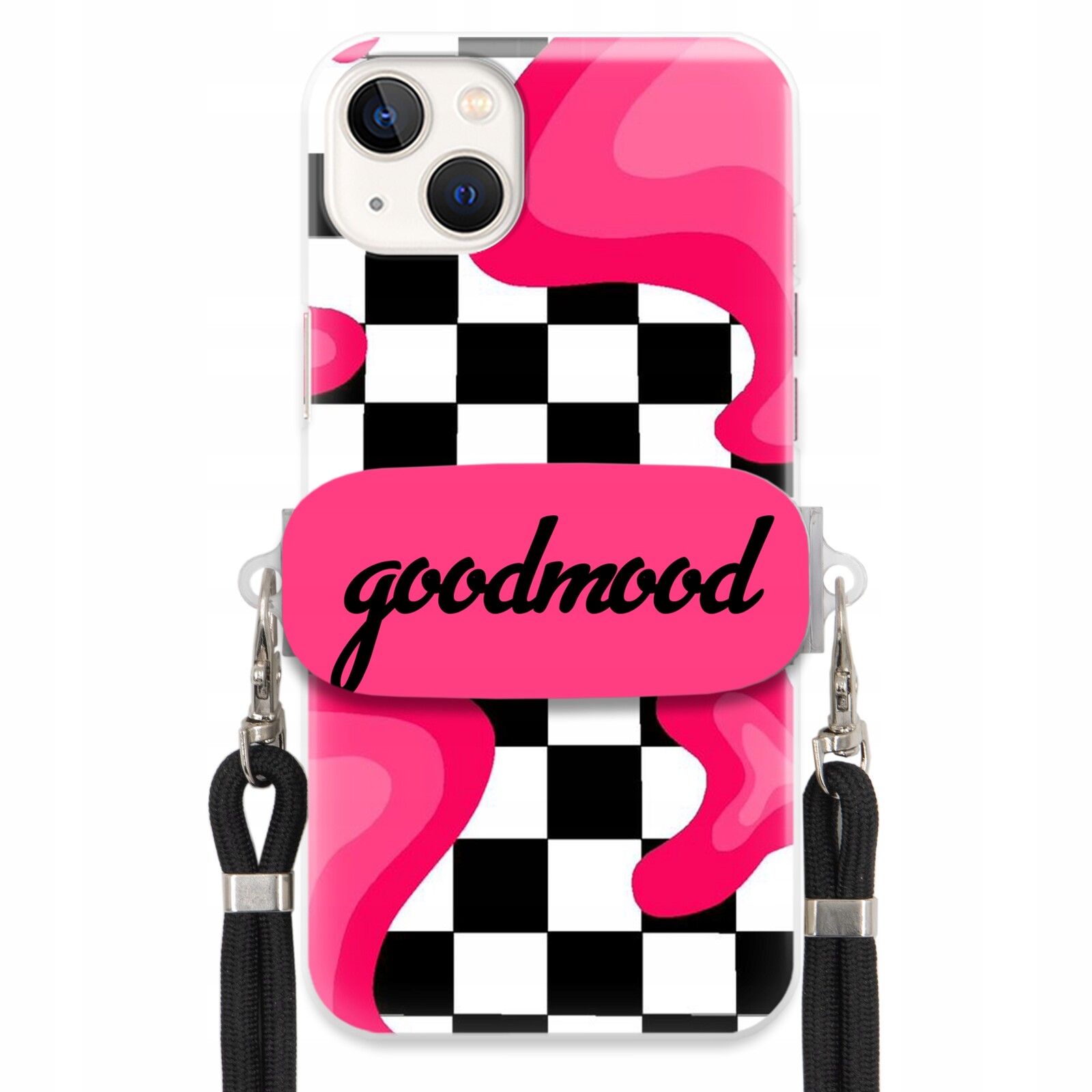 Pouzdro Pro Iphone 15 Plus Sada Pouzdro Držák Smyčka Černá For Teen Splash