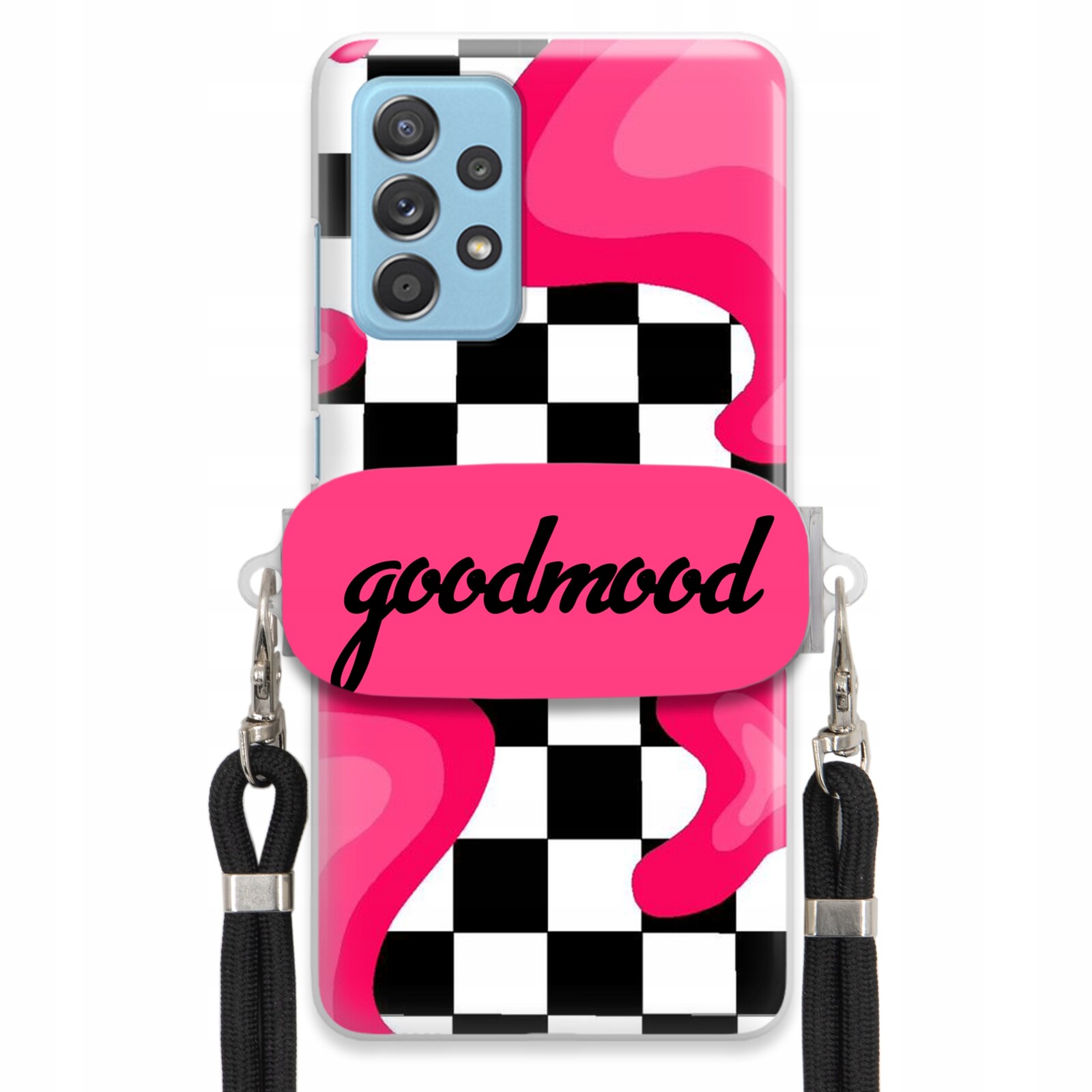 Pouzdro Pro Samsung A33 5G Sada Case Držák Na Vodítko Černá For Teen Splash