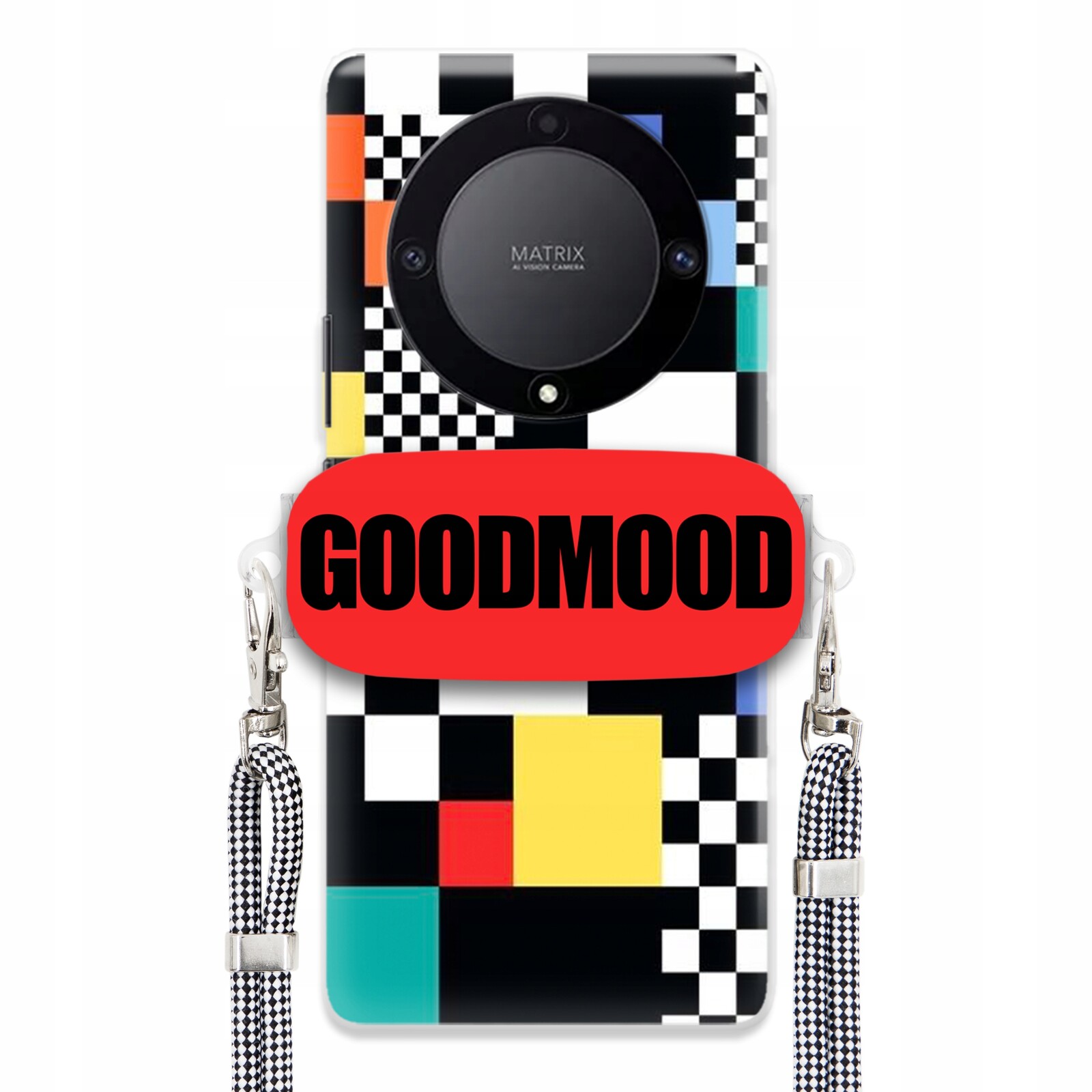 Pouzdro Pro Huawei Honor Magic 5 Lite Case Držák Na Vodítko Zebra Pixelart MIX Wz