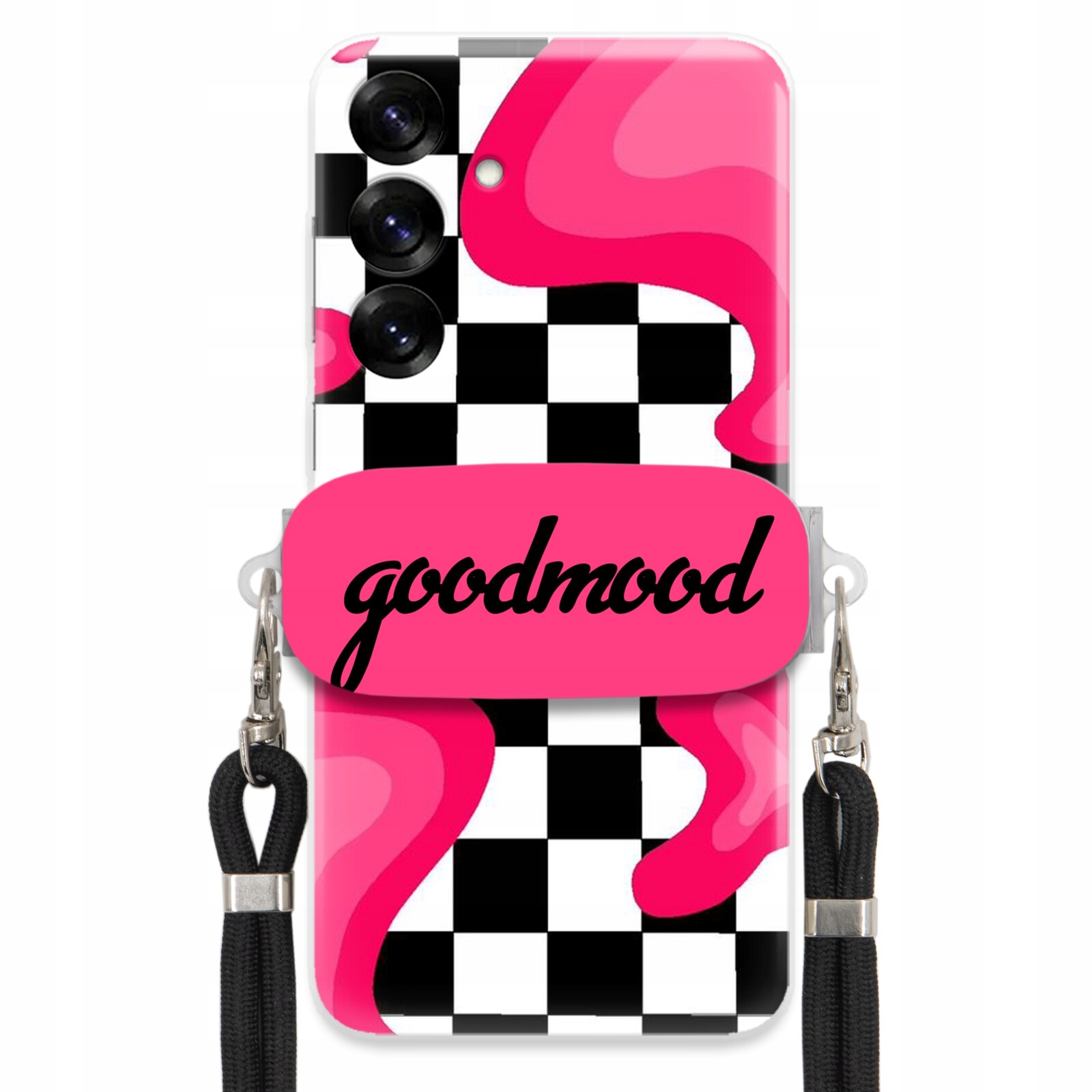 Pouzdro Pro Samsung S25 Set Case Držák Na Vodítko Černý Pro Teenagery Splash