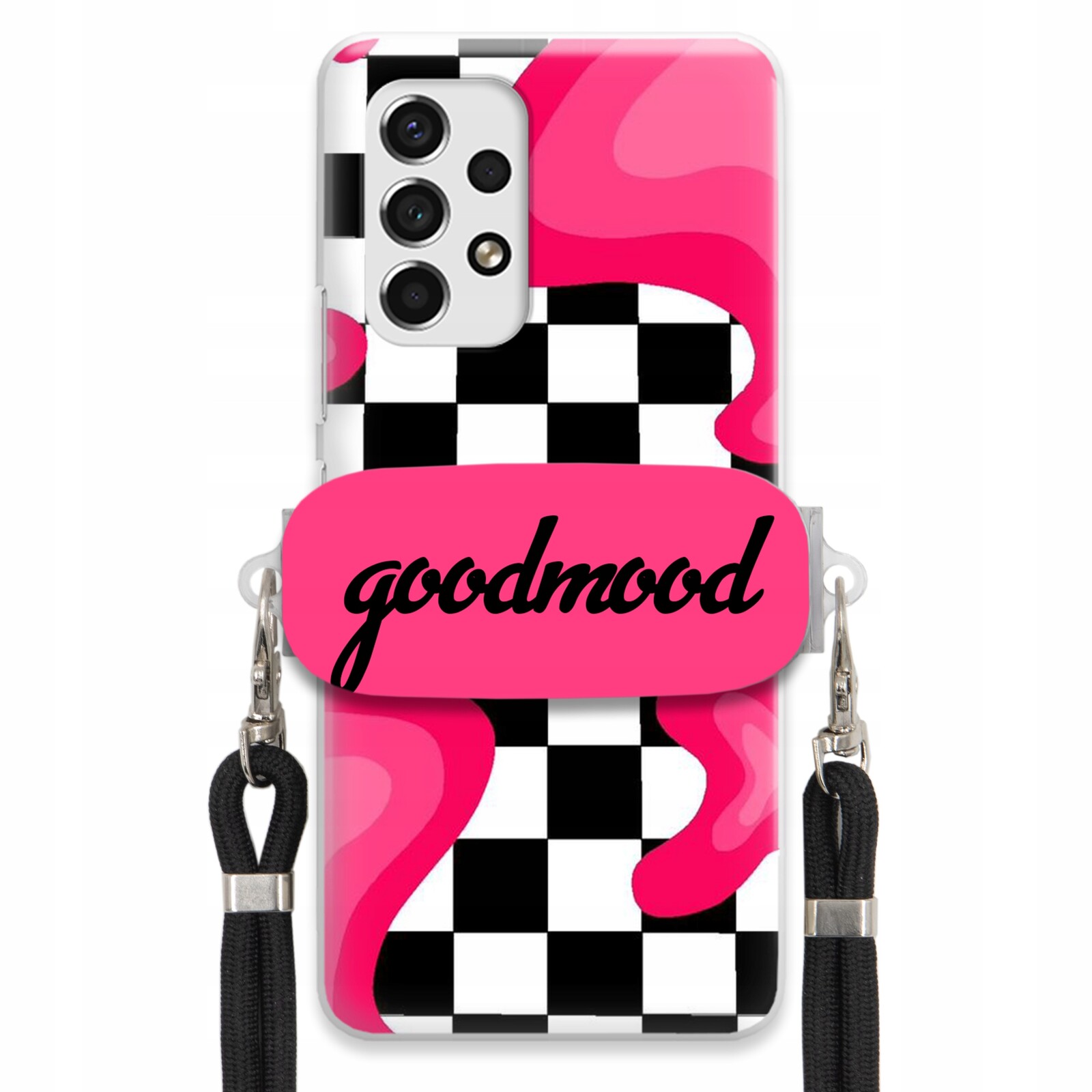 Pouzdro Pro Samsung A53 5G Sada Case Držák Na Vodítko Černá For Teen Splash