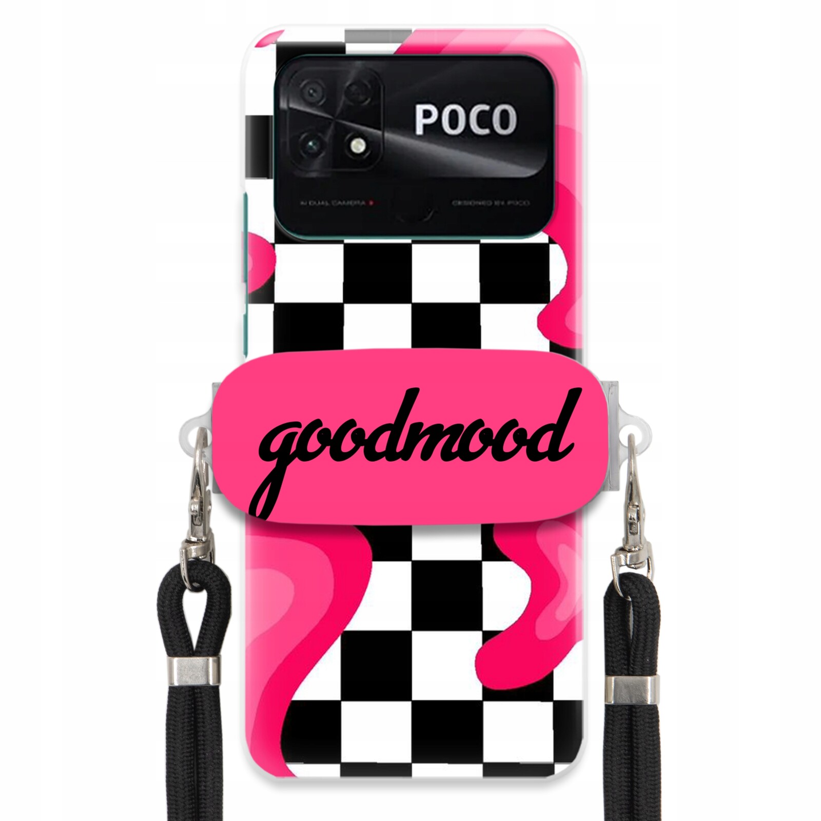 Pouzdro Pro Xiaomi Poco C40 Sada Pouzder Držák Vodítka Černá For Teen Splash