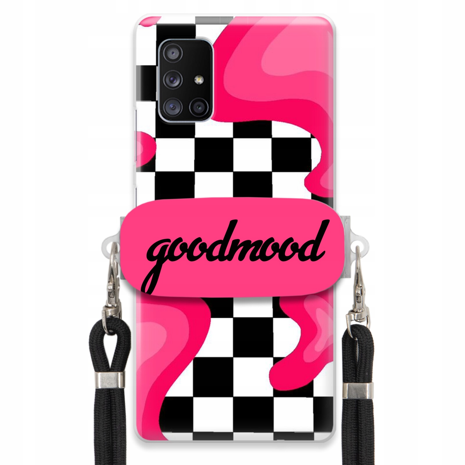 Pouzdro Pro Samsung A71 5G Sada Case Držák Na Vodítko Černá For Teen Splash