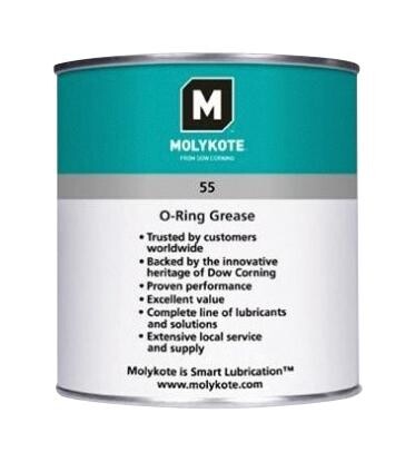 Molykote 55 O-Ring Grease, 1Kg Silicone Grease, O-Ring, Can, 1Kg