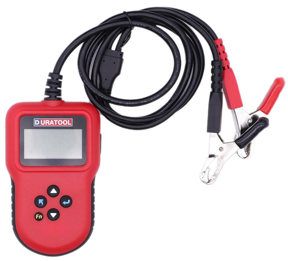 Duratool D03406 Battery Tester, 12V, Lead Acid/li-Ion