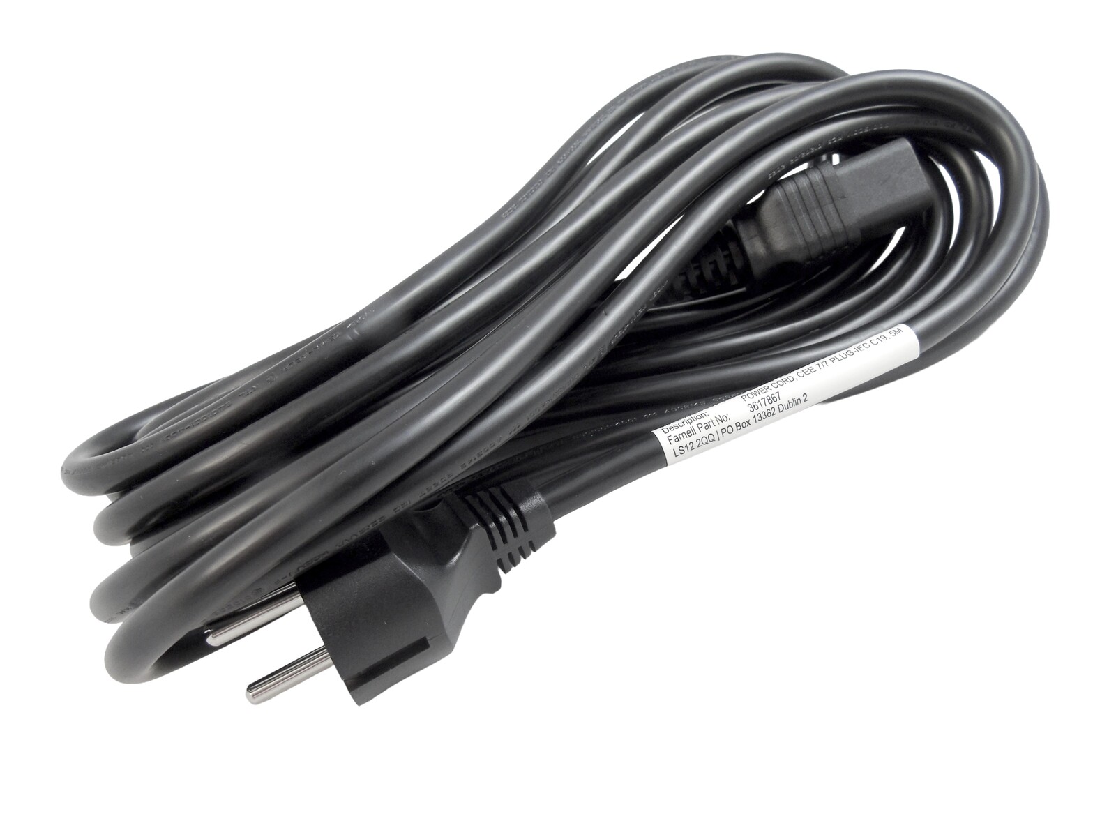 Multicomp Pro Gw-151730 Power Cord, Cee7/7 Plug-Iec60320 C19, 5M