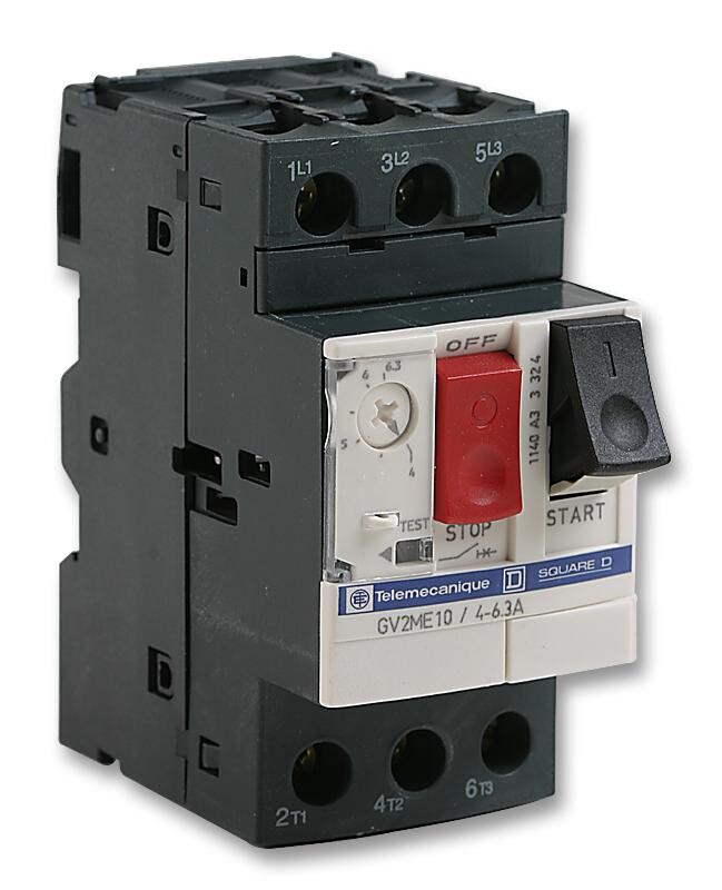 Schneider Electric Gv2Me10 Circuit Breaker, 3 Pole, 6.3A
