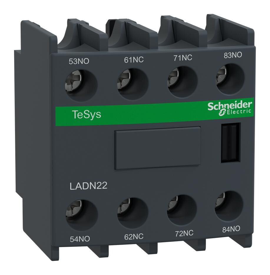 Schneider Electric Ladn22 Contact Block, 2No/2Nc, Screw