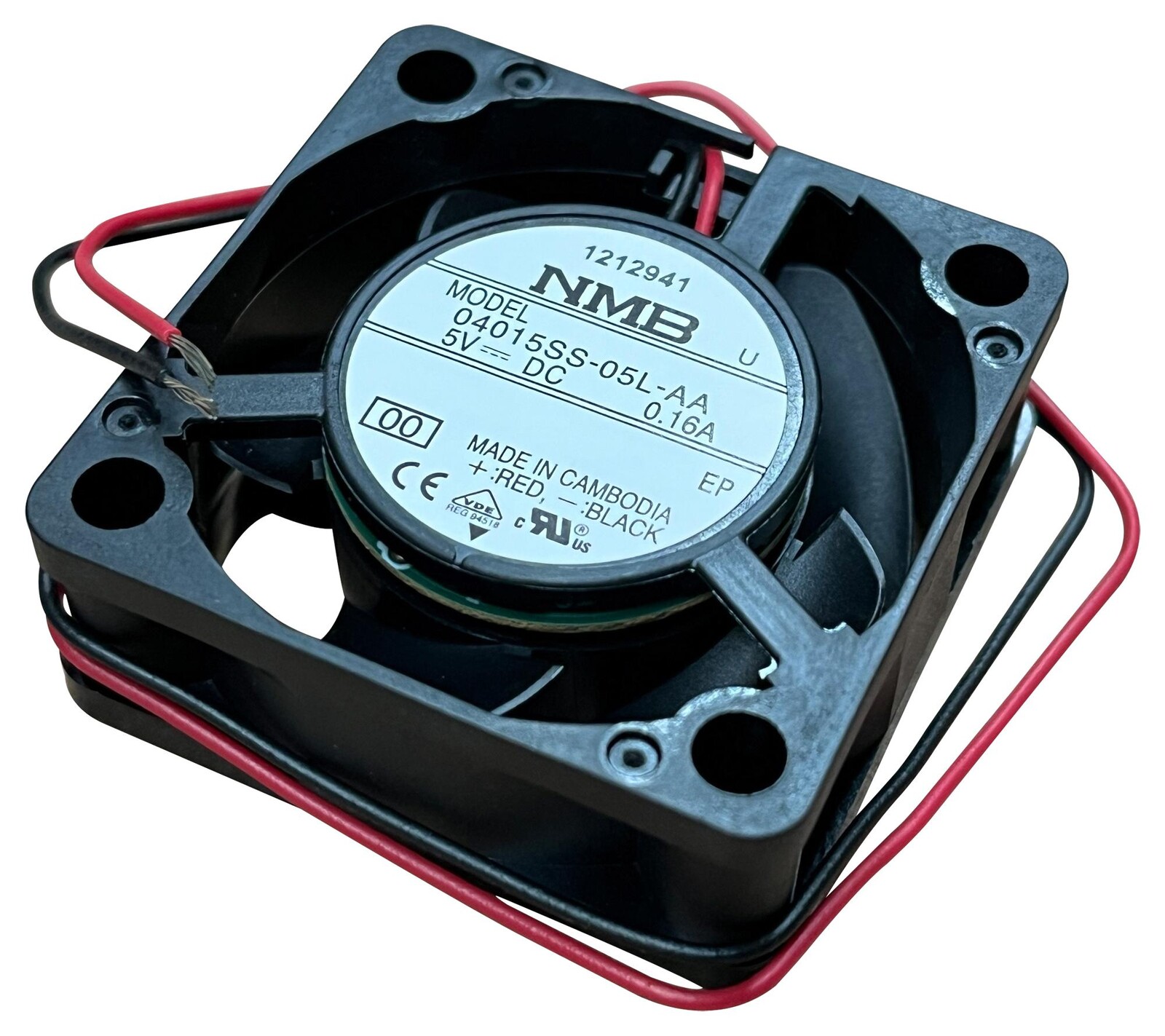 Nmb Technologies 04015Ss-05L-Aa-00 Dc Fan, Sleeve, 40Mm, 6300Rpm, 5V, 0.11A