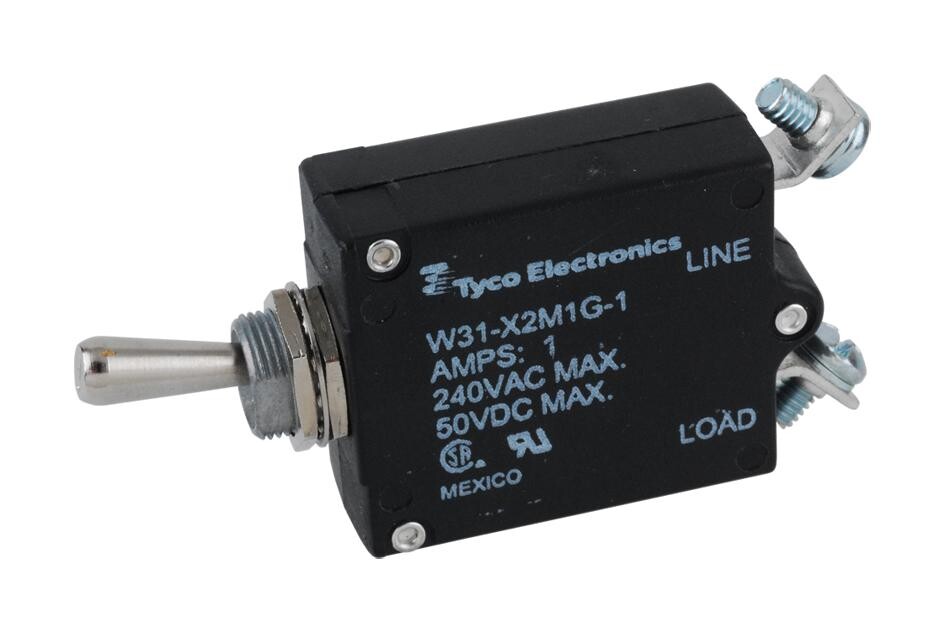 Te Connectivity - Potter&brumfield W31-X2M1G-1 Circuit Breaker, Thermal, 1P, 250V, 1A