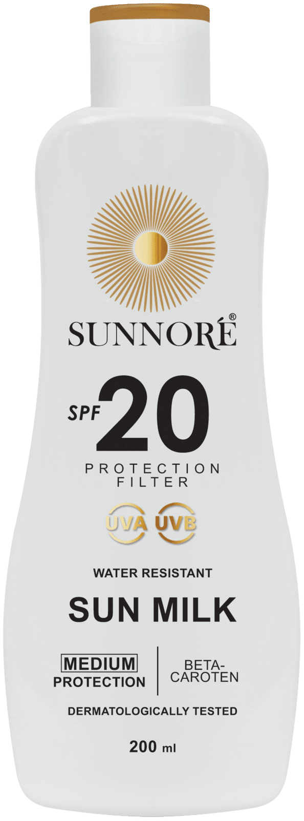 SUNNORÉ Opalovací mléko SPF 20, 200 ml