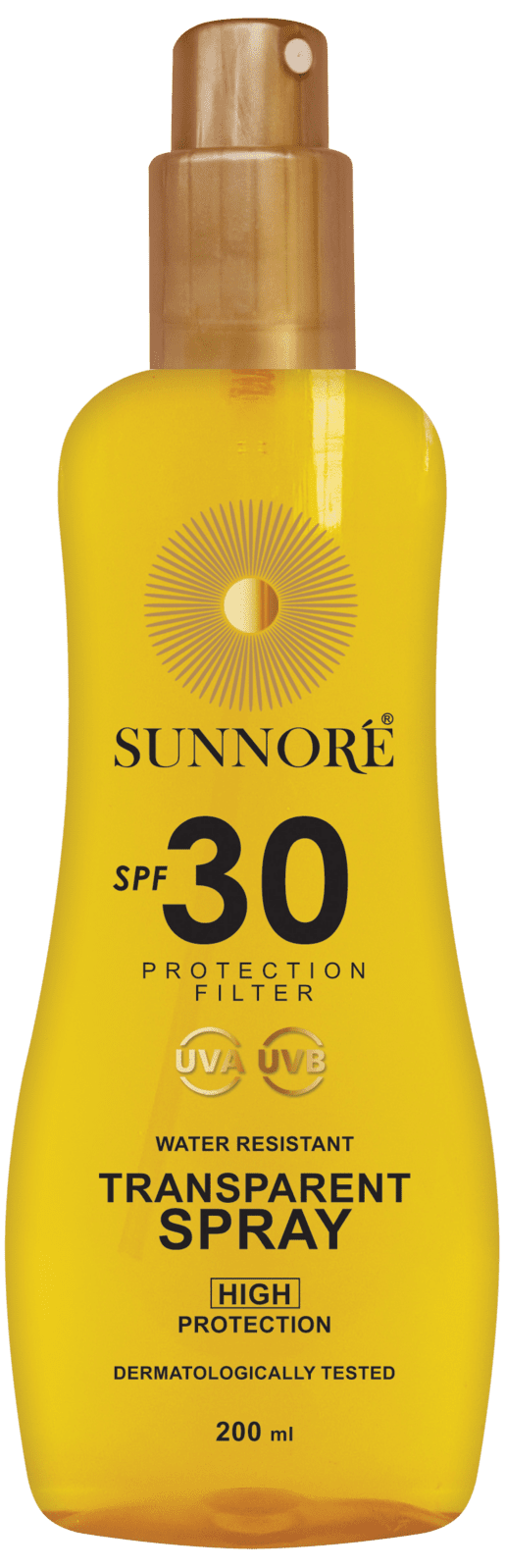 SUNNORÉ Transparentní sprej SPF 30, 200 ml