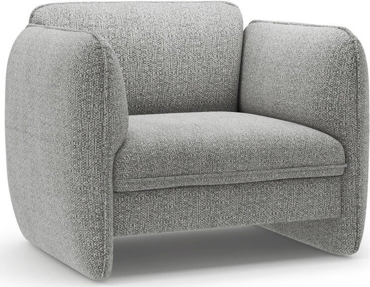 Světle šedé žinylkové křeslo Georgia – Micadoni