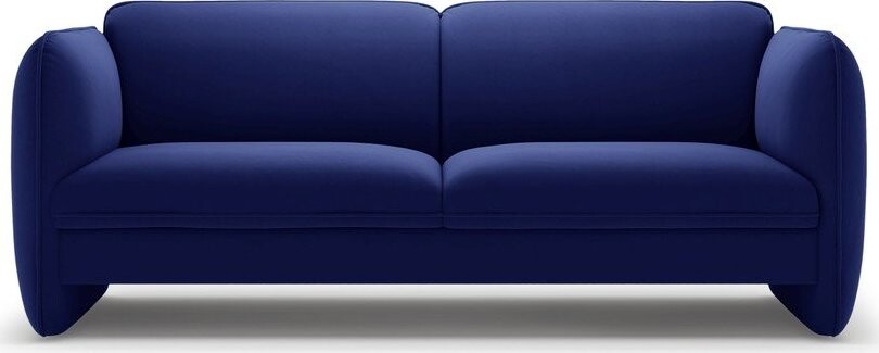 Modrá sametová pohovka 204 cm Georgia – Micadoni