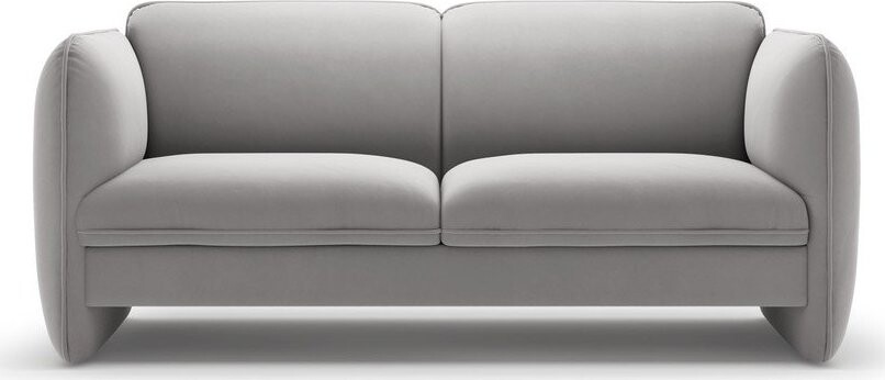 Světle šedá sametová pohovka 168 cm Georgia – Micadoni