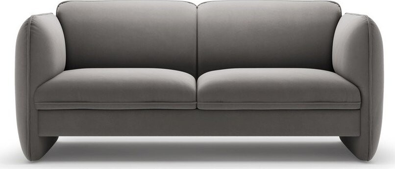 Tmavě šedá sametová pohovka 168 cm Georgia – Micadoni