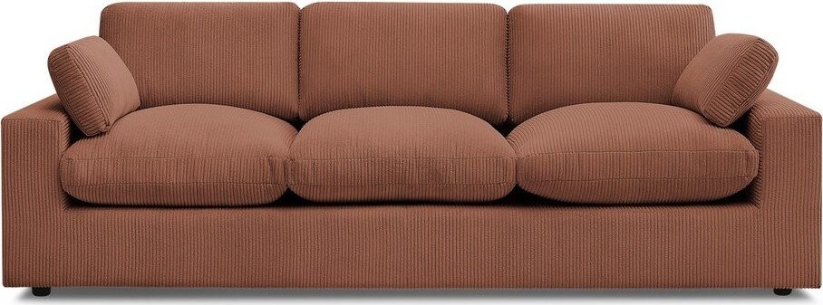 Oranžová manšestrová pohovka 250 cm Belair – Bobochic Paris