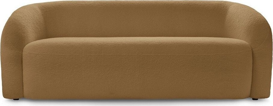 Pohovka z textilie bouclé v hořčicové barvě 193 cm Elina – Bobochic Paris