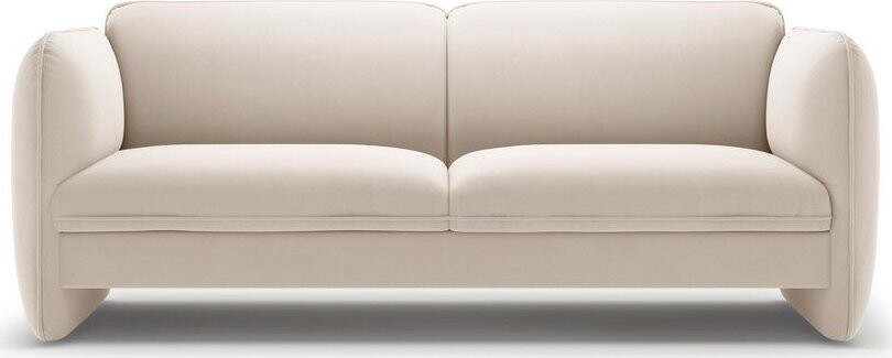 Krémová sametová pohovka 204 cm Georgia – Micadoni