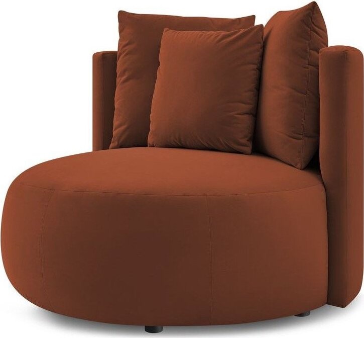 Oranžové sametové křeslo Cesar – Bobochic Paris