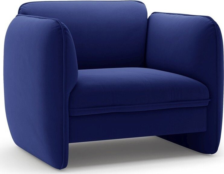 Modré sametové křeslo Georgia – Micadoni