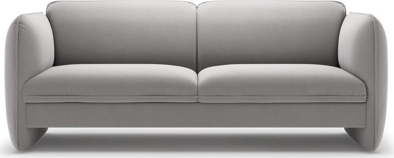 Světle šedá sametová pohovka 204 cm Georgia – Micadoni