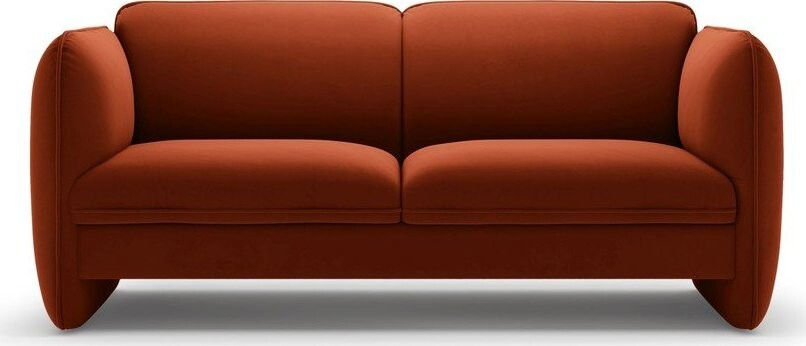 Sametová pohovka v cihlové barvě 168 cm Georgia – Micadoni