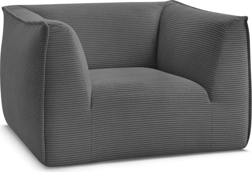 Tmavě šedé manšestrové křeslo Giorgia – Bobochic Paris