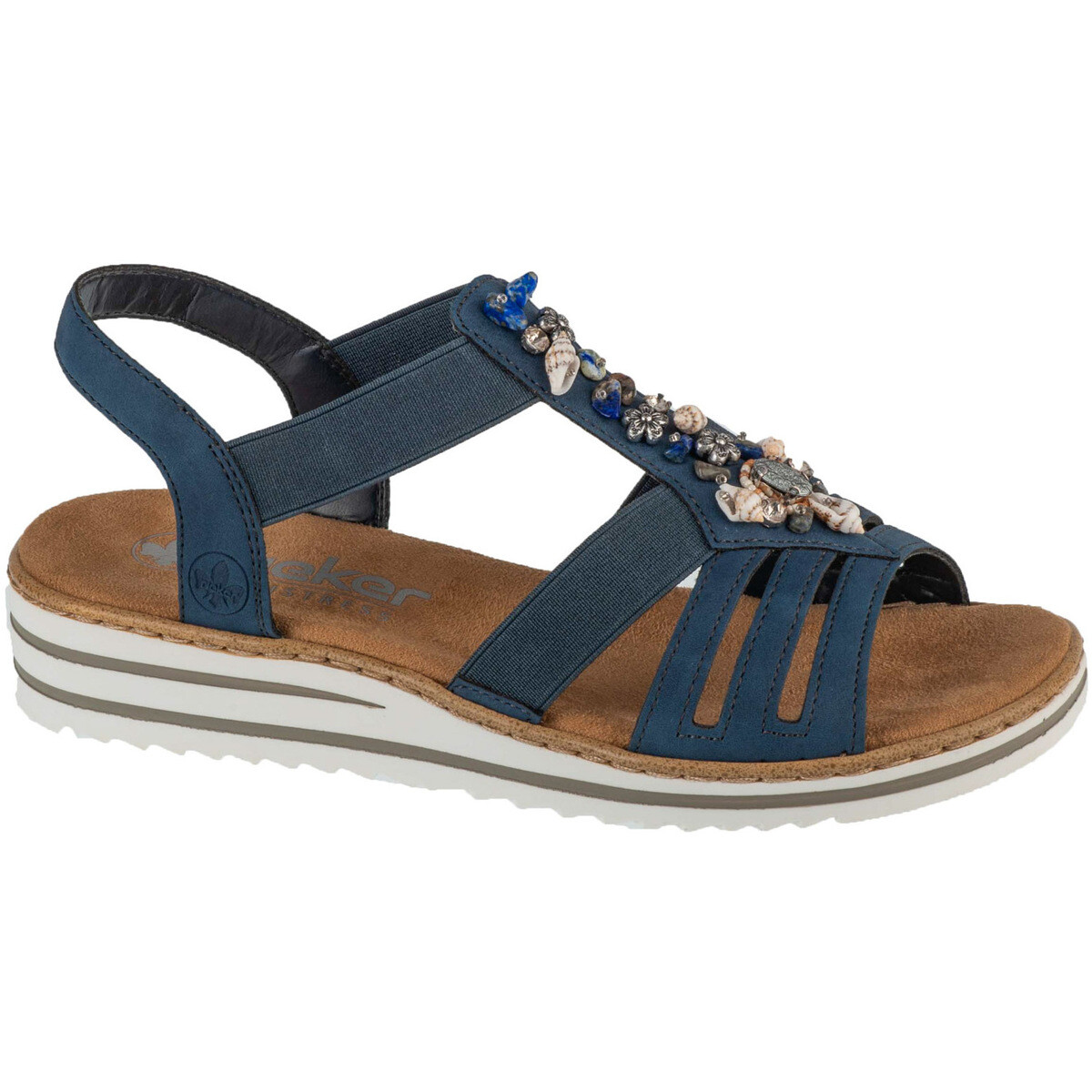 Rieker  Sandals V0649  Modrá