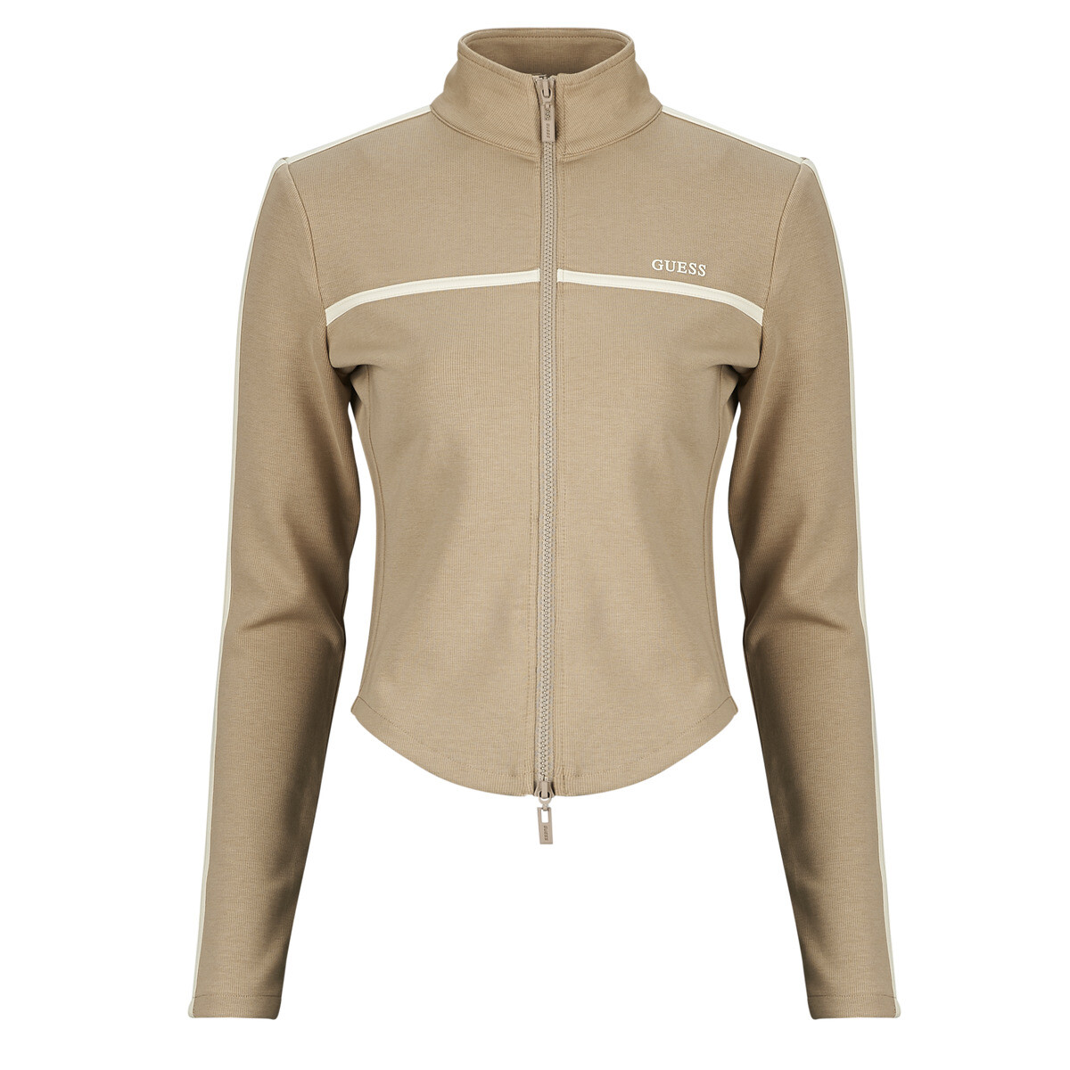 Guess  JASMINE FULL ZIP SWEATSHIRT  Béžová