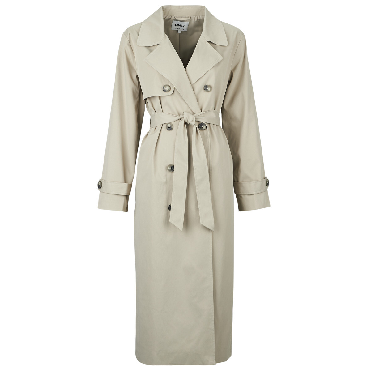 Only  ONLDISA LIFE LONG TRENCHCOAT  Šedá