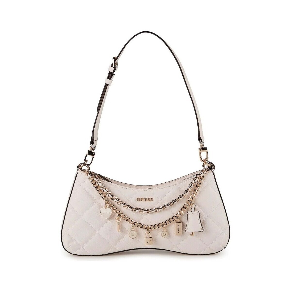 Guess  LIBBY SHOULDER BAG  Bílá