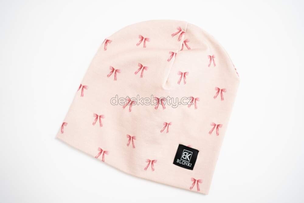Tenká čepice Blonki č.243 Mašle Velikost: 45-47