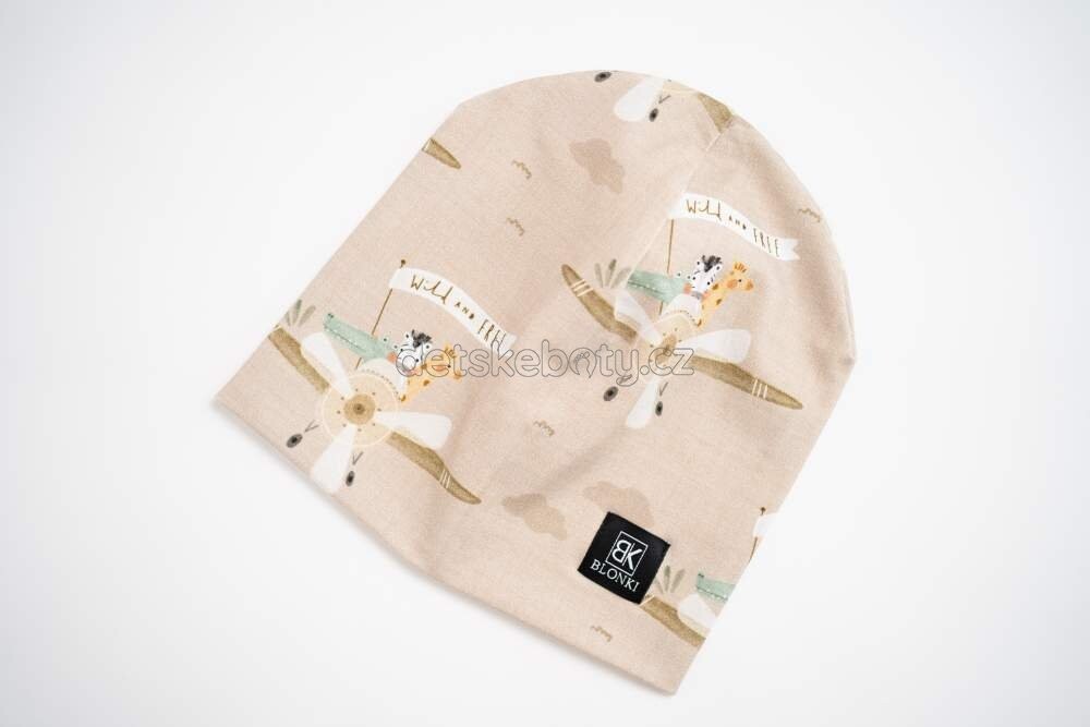 Tenká čepice Blonki č.246 Letadlo Velikost: 45-47